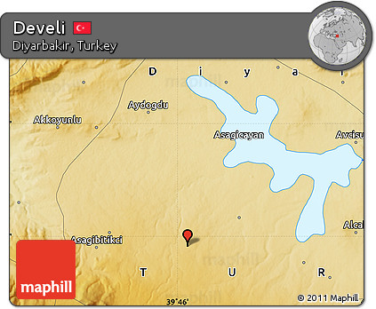 Physical Map of Develi