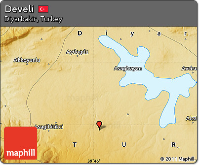 Physical Map of Develi