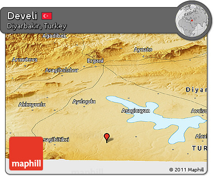 Physical Panoramic Map of Develi