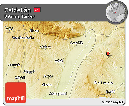 Physical 3D Map of Celdekân