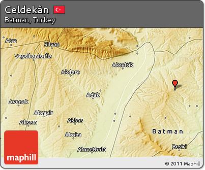 Physical 3D Map of Celdekân