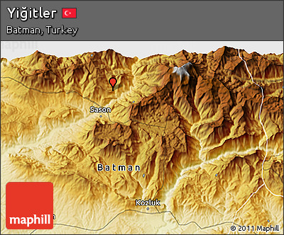 Physical 3D Map of Yiğitler