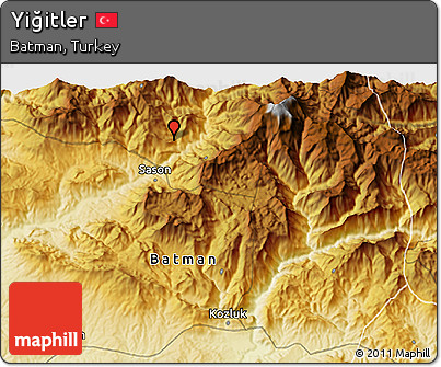 Physical 3D Map of Yiğitler
