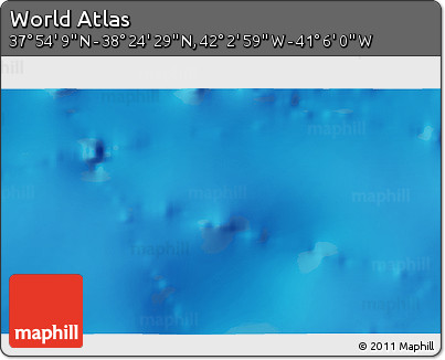 Physical 3D Map of the Area around 38° 9' 19" N, 41° 34' 30" W