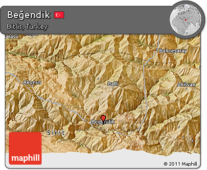 Satellite 3D Map of Beğendik