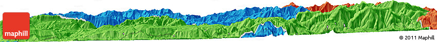 Political Horizon Map of the Area around 38° 9' 19" N, 42° 34' 30" E