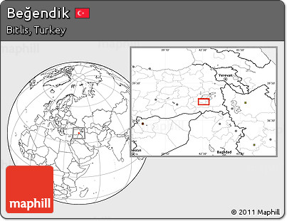 Blank Location Map of Beğendik