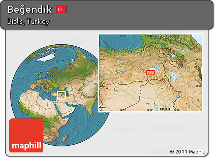 Satellite Location Map of Beğendik