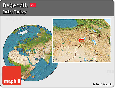 Satellite Location Map of Beğendik
