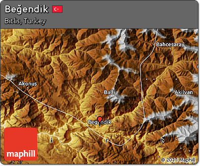 Physical Map of Beğendik