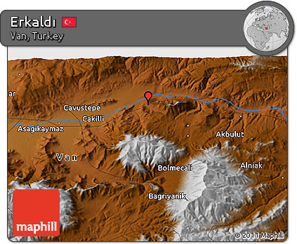 Physical 3D Map of Erkaldı