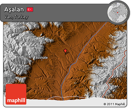 Physical 3D Map of Aşalan