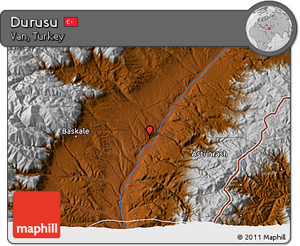 Physical 3D Map of Durusu