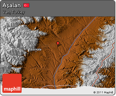Physical 3D Map of Aşalan