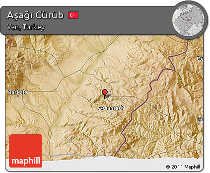 Satellite 3D Map of Aşağı Cürüb
