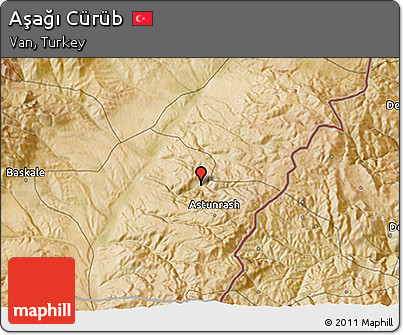 Satellite 3D Map of Aşağı Cürüb