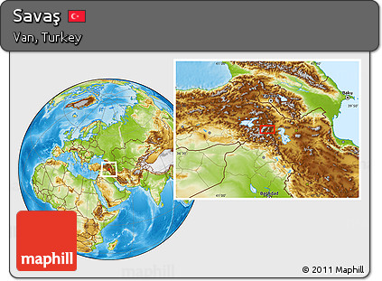 Physical Location Map of Savaş