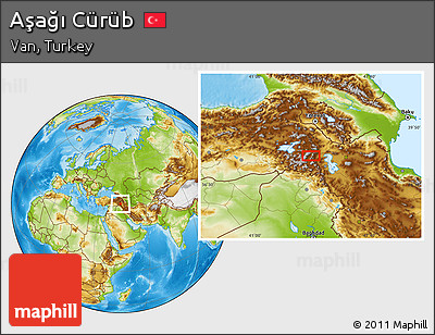 Physical Location Map of Aşağı Cürüb