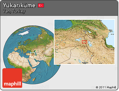 Satellite Location Map of Yukarıküme