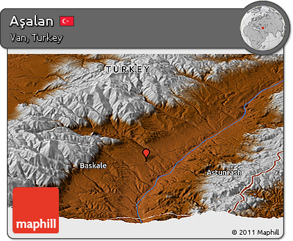 Physical Panoramic Map of Aşalan