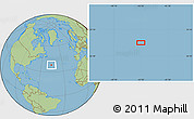 Savanna Style Location Map of the area around 38° 9' 19" N, 45° 49' 30" W
