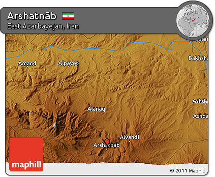 Physical 3D Map of Arshatnāb