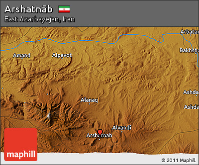 Physical 3D Map of Arshatnāb