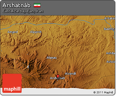 Physical 3D Map of Arshatnāb