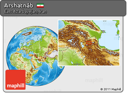 Physical Location Map of Arshatnāb