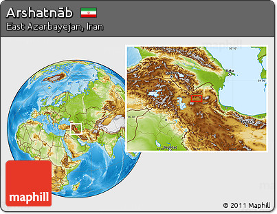 Physical Location Map of Arshatnāb