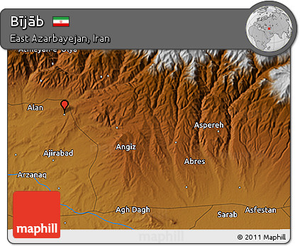 Physical 3D Map of Bījāb