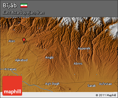Physical 3D Map of Bījāb