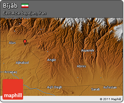 Physical 3D Map of Bījāb