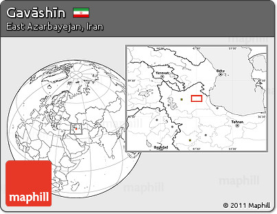 Blank Location Map of Gavāshīn