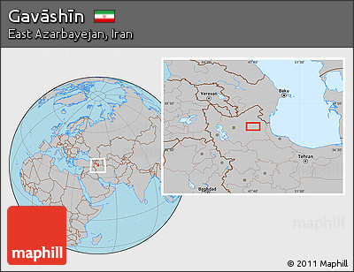 Gray Location Map of Gavāshīn