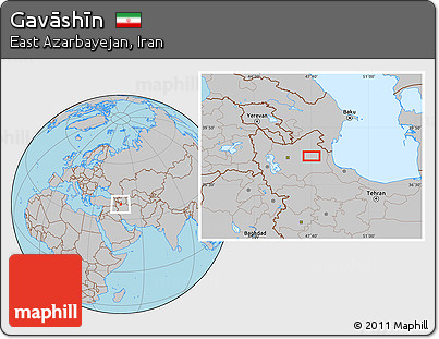 Gray Location Map of Gavāshīn