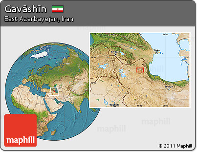Satellite Location Map of Gavāshīn