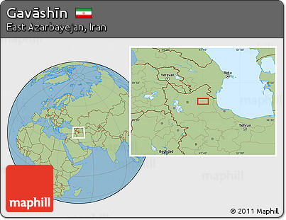 Savanna Style Location Map of Gavāshīn