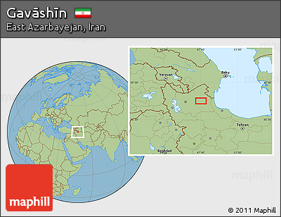 Savanna Style Location Map of Gavāshīn
