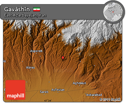 Physical Map of Gavāshīn