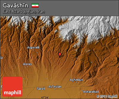 Physical Map of Gavāshīn