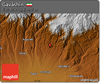 Physical Map of Gavāshīn