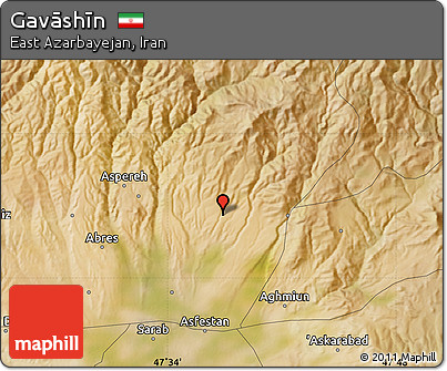 Satellite Map of Gavāshīn