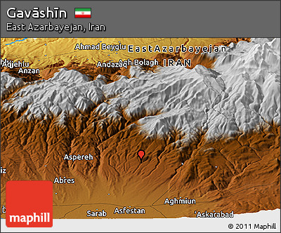 Physical Panoramic Map of Gavāshīn