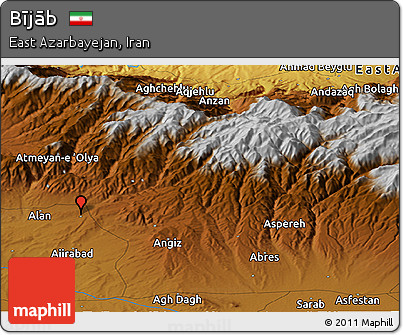 Physical Panoramic Map of Bījāb