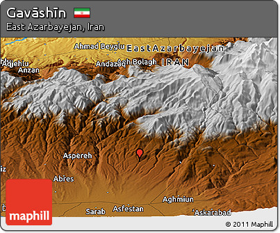Physical Panoramic Map of Gavāshīn