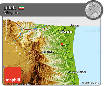 Physical 3D Map of Dīleh