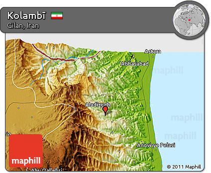 Physical 3D Map of Kolambī
