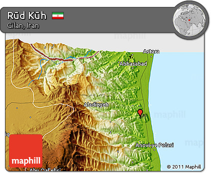 Physical 3D Map of Rūd Kūh