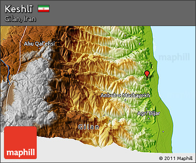 Physical 3D Map of Keshlī